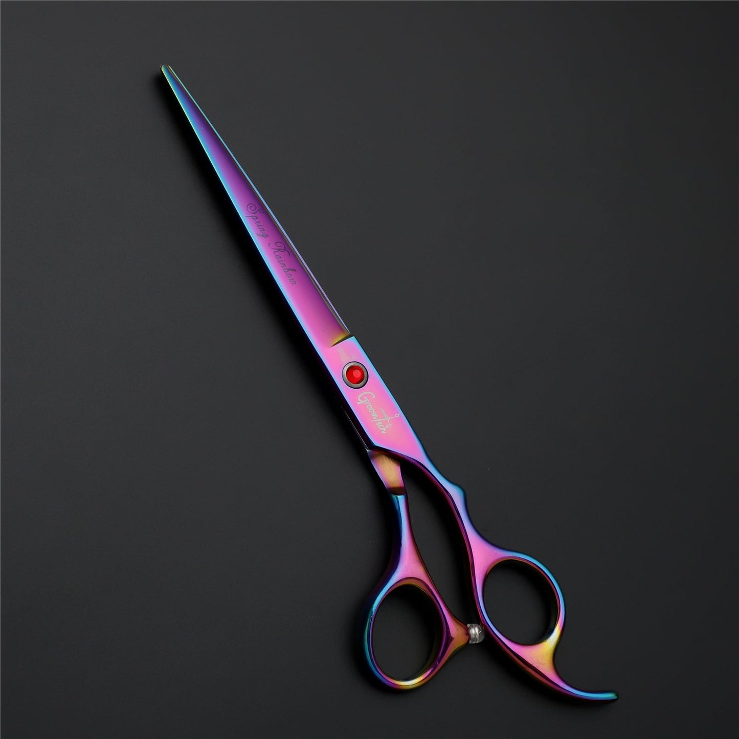 Groomtech Spring Rainbow Pet Grooming Scissors Kit, Set of 4 with Comb