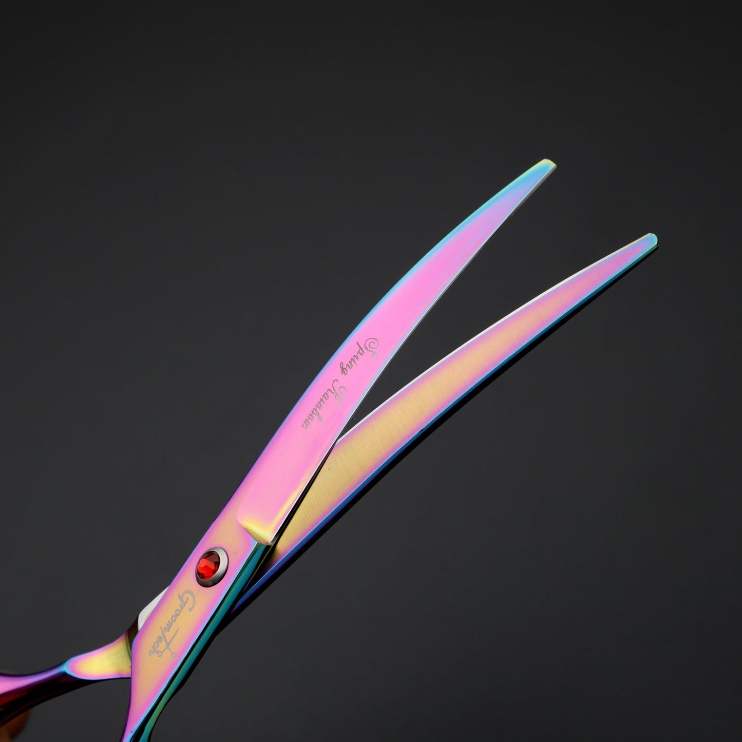 Groomtech Spring Rainbow Pet Grooming Scissors Kit, Set of 4 with Comb
