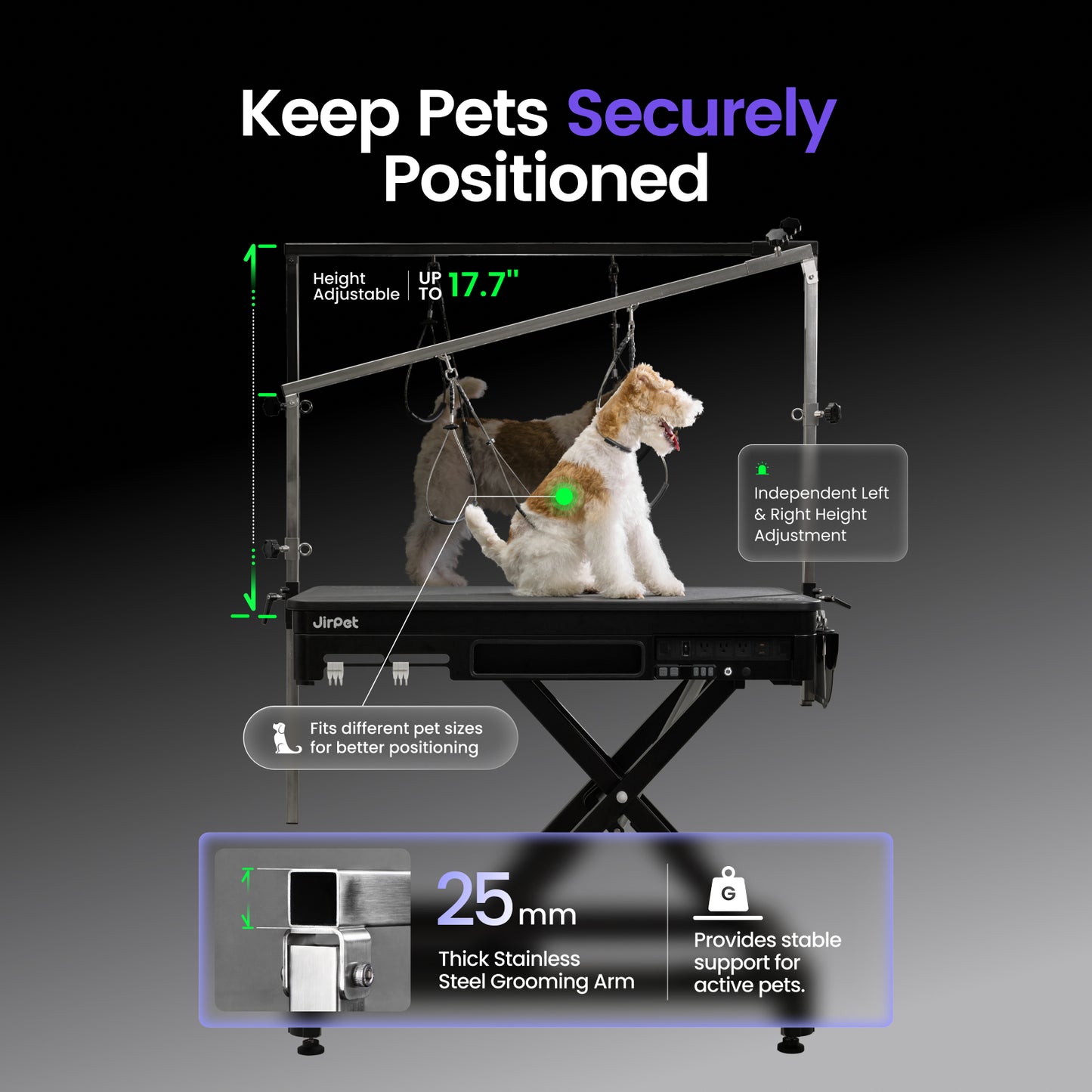 Jirpet Hi Lo Electric Pet Grooming Table