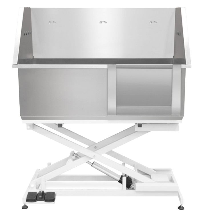 PURFY Stainless Steel Tub with Electric Lifting Base and Sliding Door