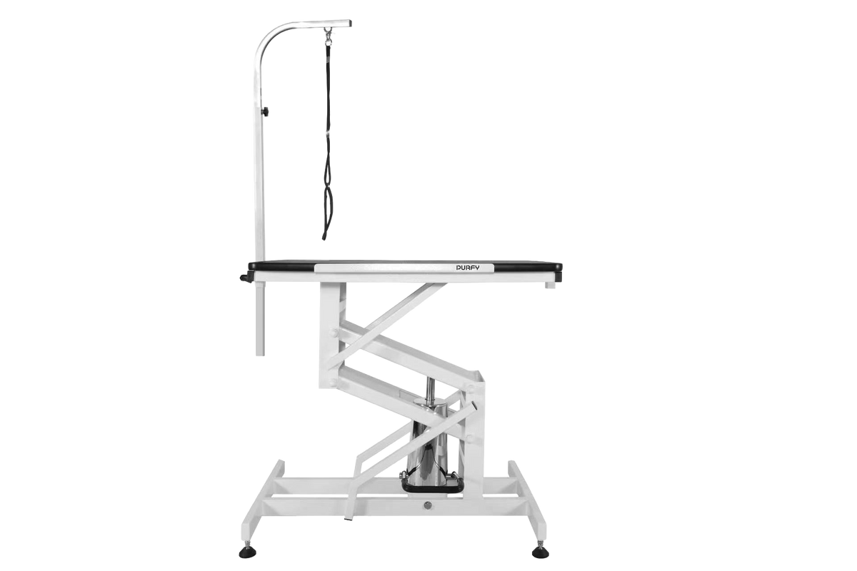 PURFY Hydraulic Lifting Adjustable Grooming Table - White