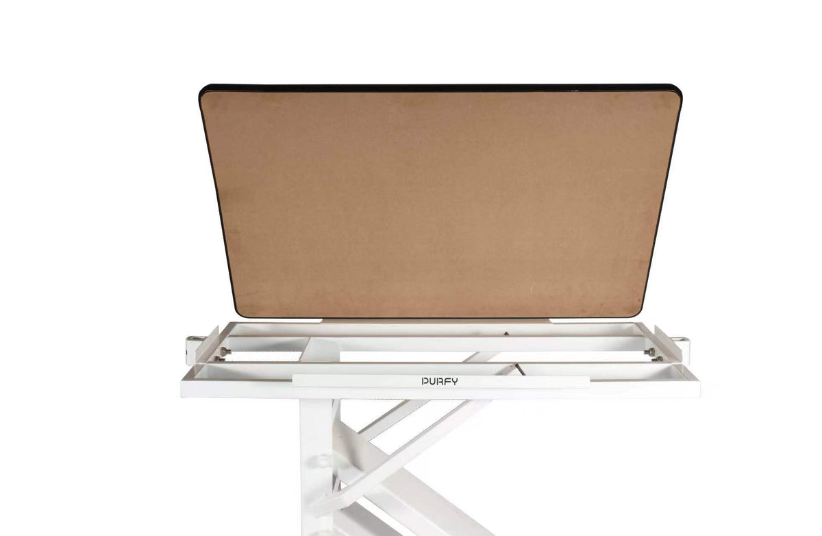 PURFY Hydraulic Lifting Adjustable Grooming Table - White, table top underside