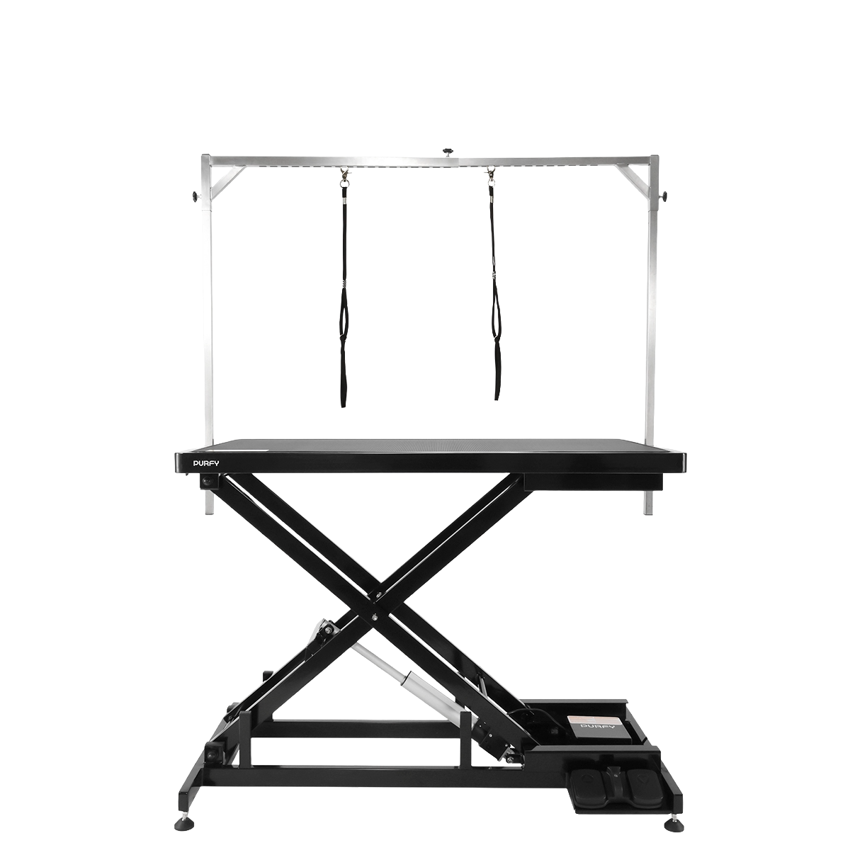 PURFY Ultra-Low Electric Lift Table - Black, front view