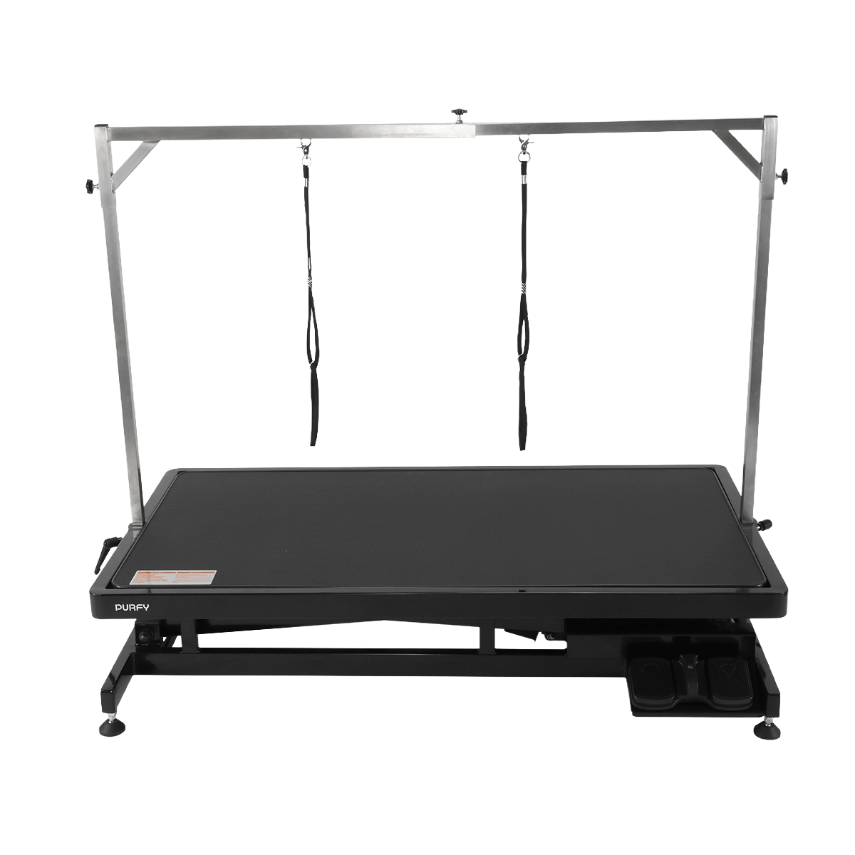PURFY Ultra-Low Electric Lift Table - Black, lowered