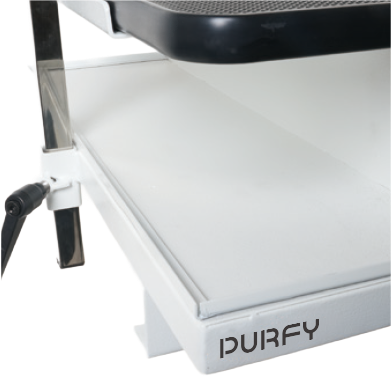 PURFY Electric Lift Pet Grooming Table - White, table top detail