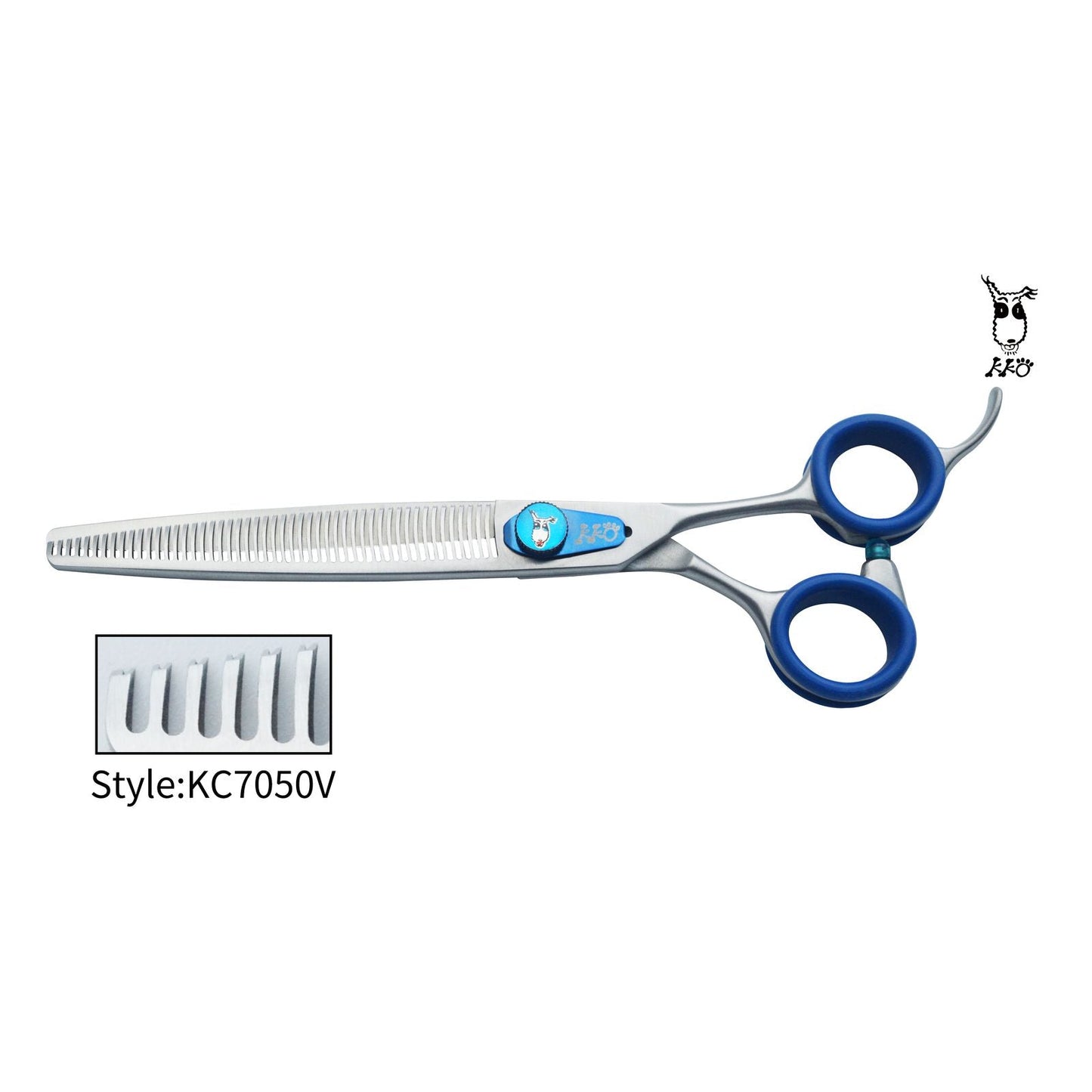 KKO Japanese Scissors Thinner with 50 V Teeth 7"