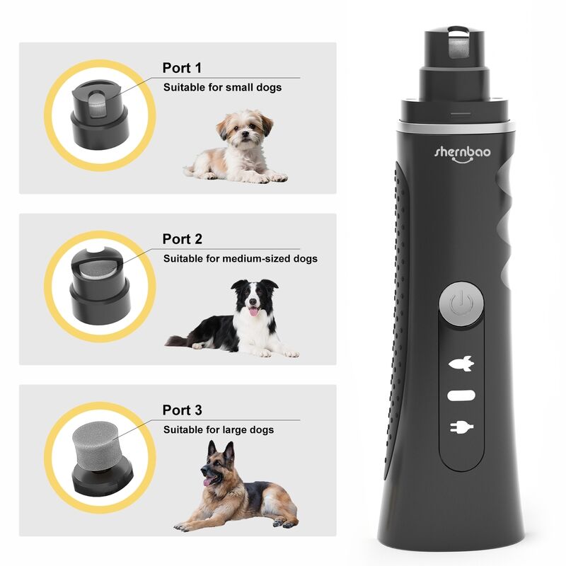 Shernbao 2 Speed Pet Nail Grinder with LED Light