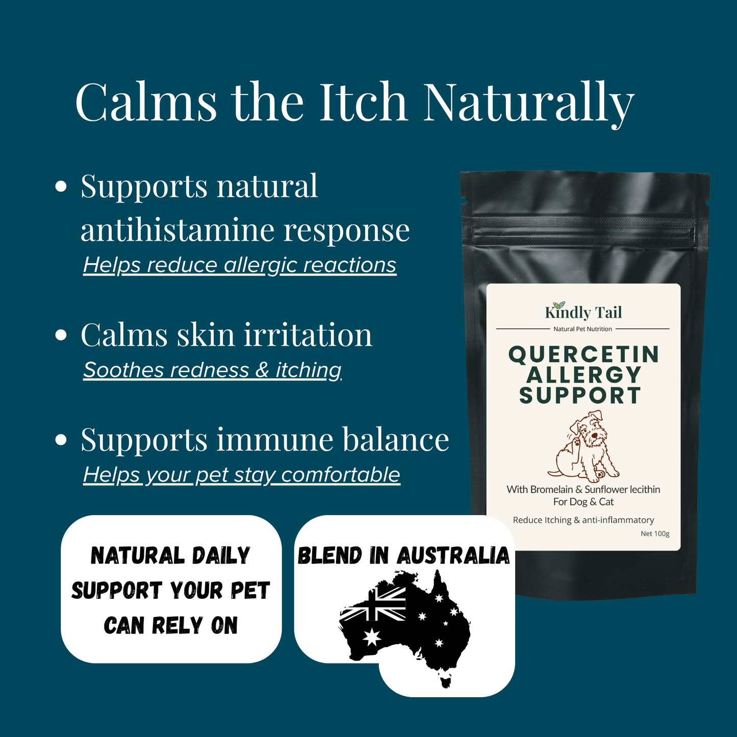 How quercetin works for dog allergy support