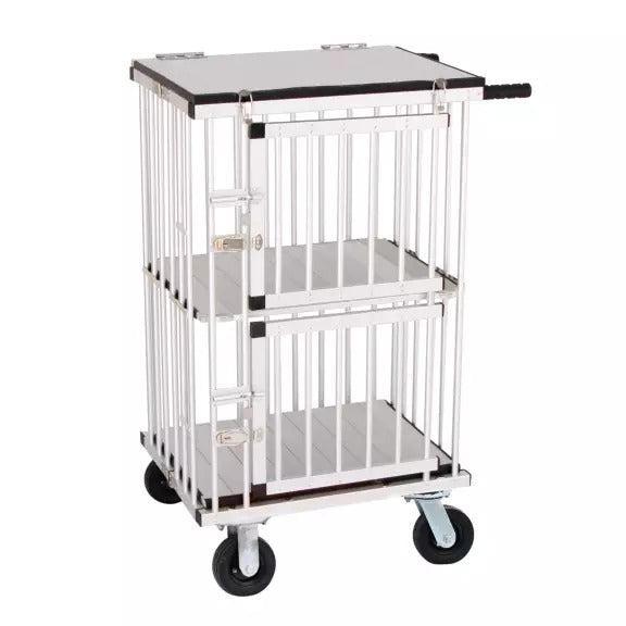 Aeolus 2-Berth Double Deck Show Trolley - XSmall Silver