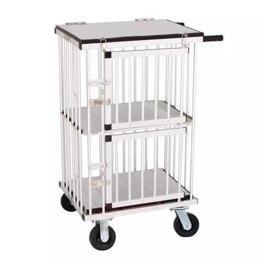 Aeolus 2-Berth Double Deck Show Trolley - XSmall Silver
